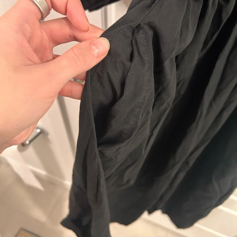 Madewell V neck balloon sleeve maxi Black Long Sleeve Dress - Picture 9 of 12